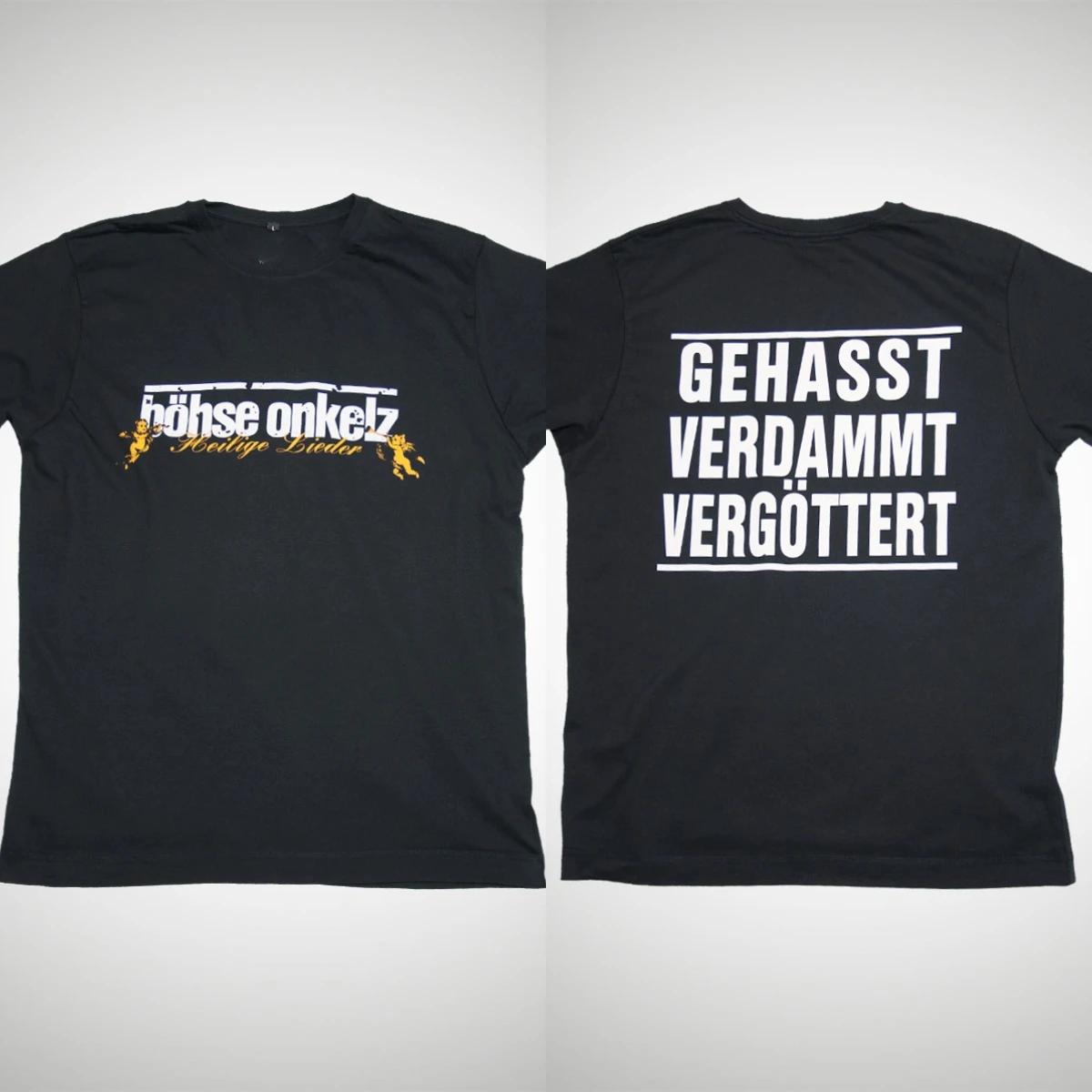 Böhse Onkelz T-Shirt Deutsche Heavy Metals Welttournee Merch Kurzarm Damen Herren Oversized Y2K T-Shirt Hochwertige Baumwollkleidung S schwarz
