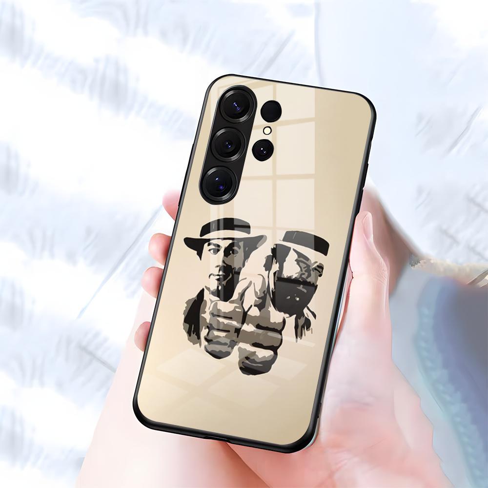 Bud S-Spencer und Terence Handyhülle für Samsung S26 S25 S24 FE S23 S22 S21 Plus S20 Ultra Note20Ultra Schwarze Glasabdeckung Galaxy S21 5G