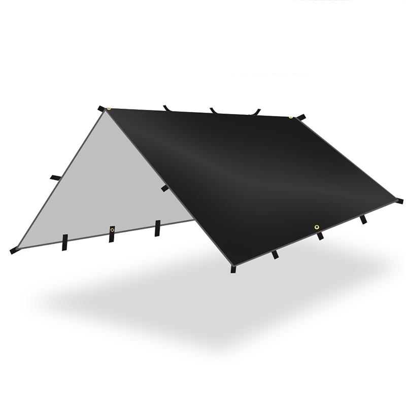 4x4m 4x3m 3x3m Tarp Zelt Wasserdicht Camping UV Schutz Outdoor Wandern Rucksackreisen Zelt Tarp Camping Tourist Strand Sun Shelter 4*4m schwarz