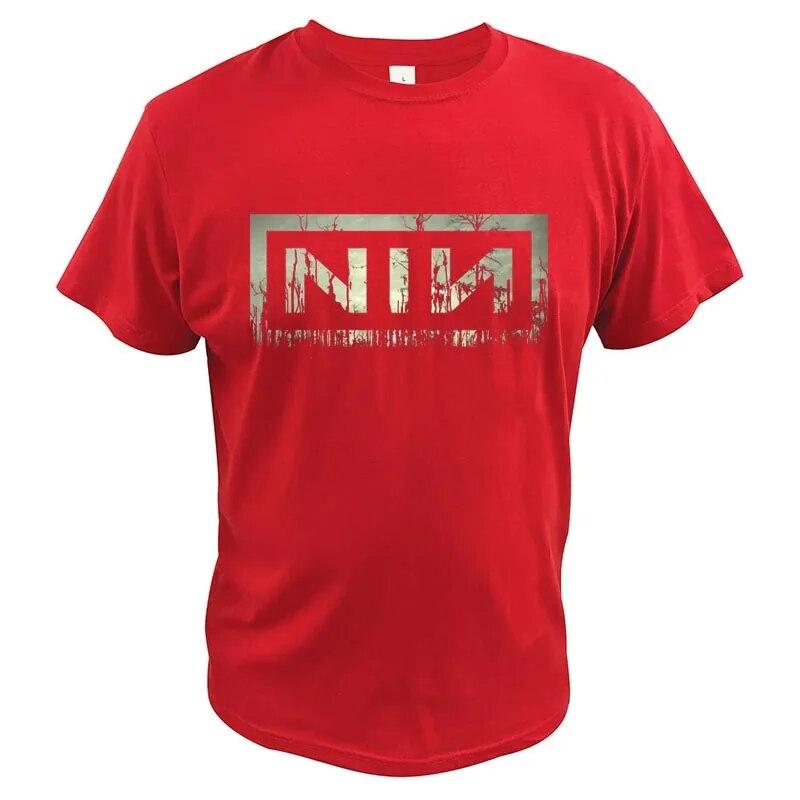 Nine Inch Nails-T-Shirts NIN American Industrial Rock Band Hipster Streetwear Premium Sommer reine Baumwolle Unisex Kleidung EU Größe L
