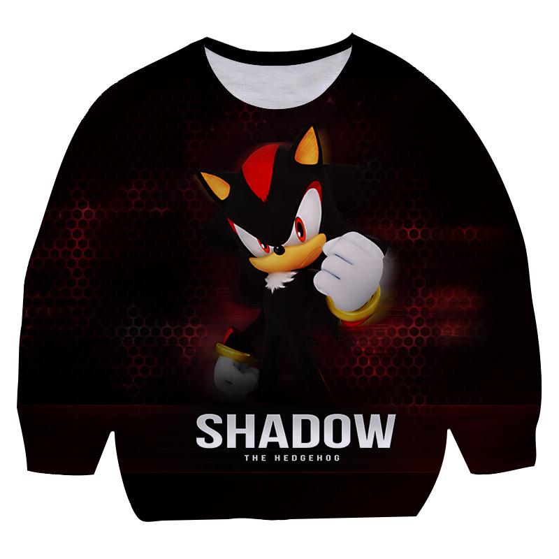 Herbst 2025 Jungen Sonic 2 Pullover Rundhals Sweatshirt Cartoon Kinder Langarm Sweatshirt Kinderbekleidung Baby Jungen Cartoon Oberteil 2-14 Jahre 7-8 Years