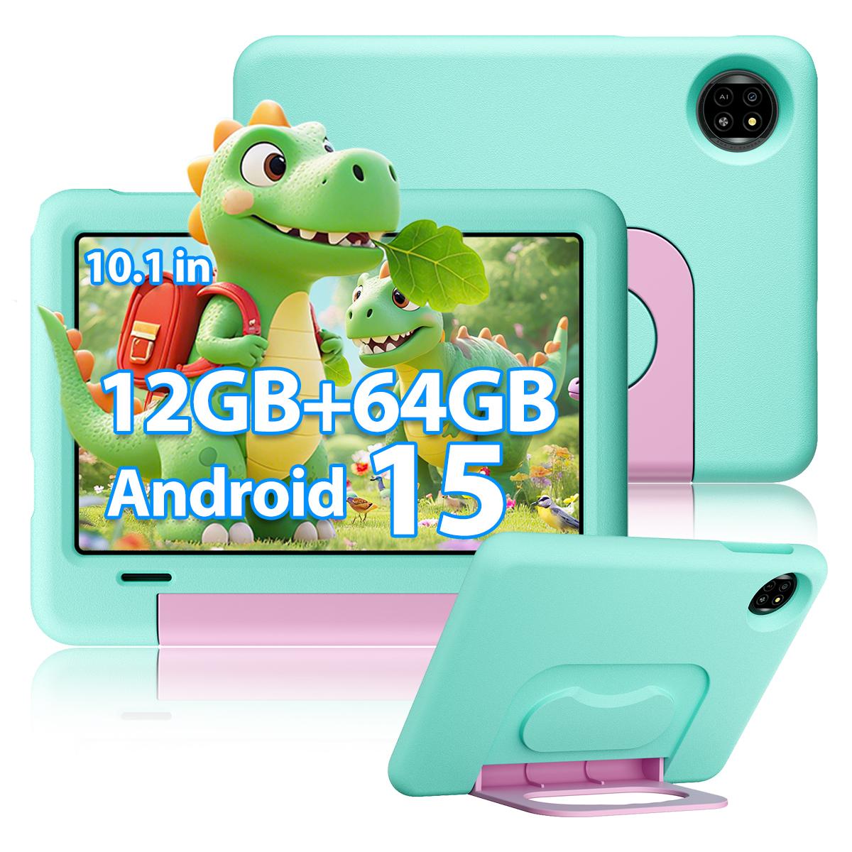 Blackview Tab 20 Kinder-Tablet Android 15 10,1 Zoll 4 GB RAM 64 GB ROM 6600 mAh Akku Tablets grün
