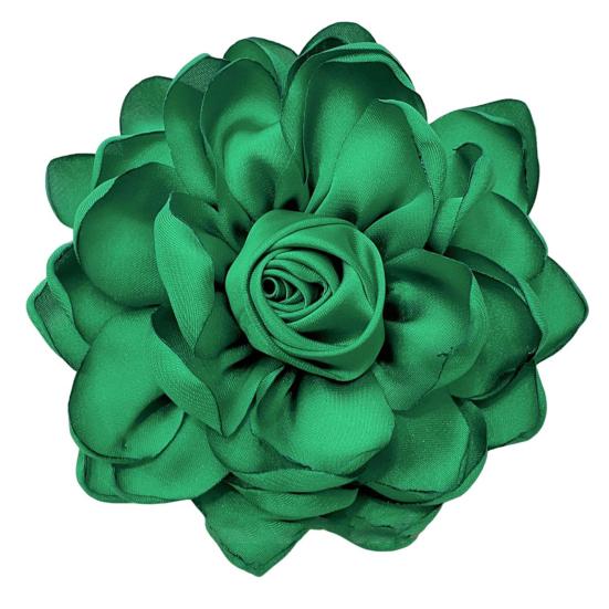 10cm Rose Stoff Blume Zubehör Frauen Vielseitig Corsage Haar Clip Anzug Revers Kleidung Taschen DIY Corsage grün