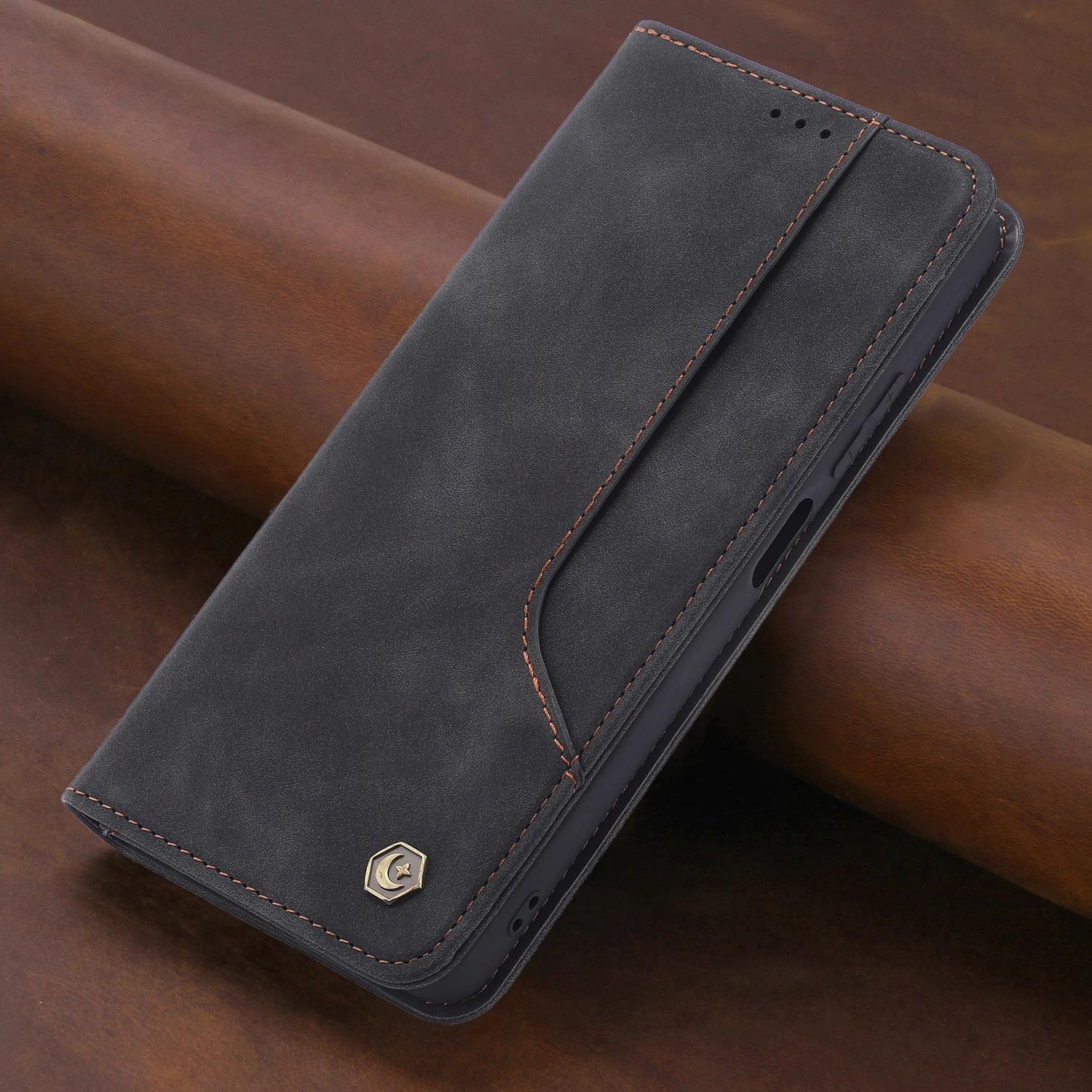 Flip Ledertasche für Samsung Galaxy A53 A33 A23 A13 A52 A22 A32 A12 A15 A72 A14 A34 A54 A05S A55 A35 S24 S23 Ultra Brieftasche Abdeckung Samsung S23 schwarz