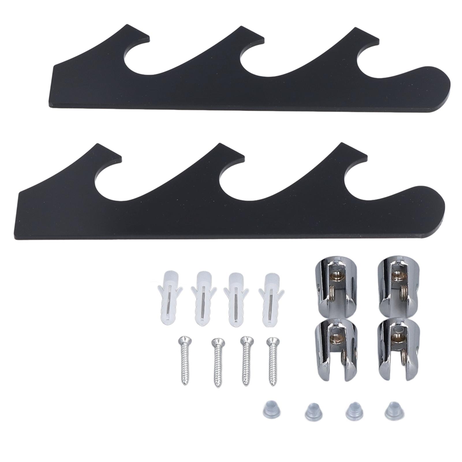 1 Paar Schwertständer Schwert Ausstellungsständer Wandmontiert Samurai Schwert Halter für ZuhauseSchwarz