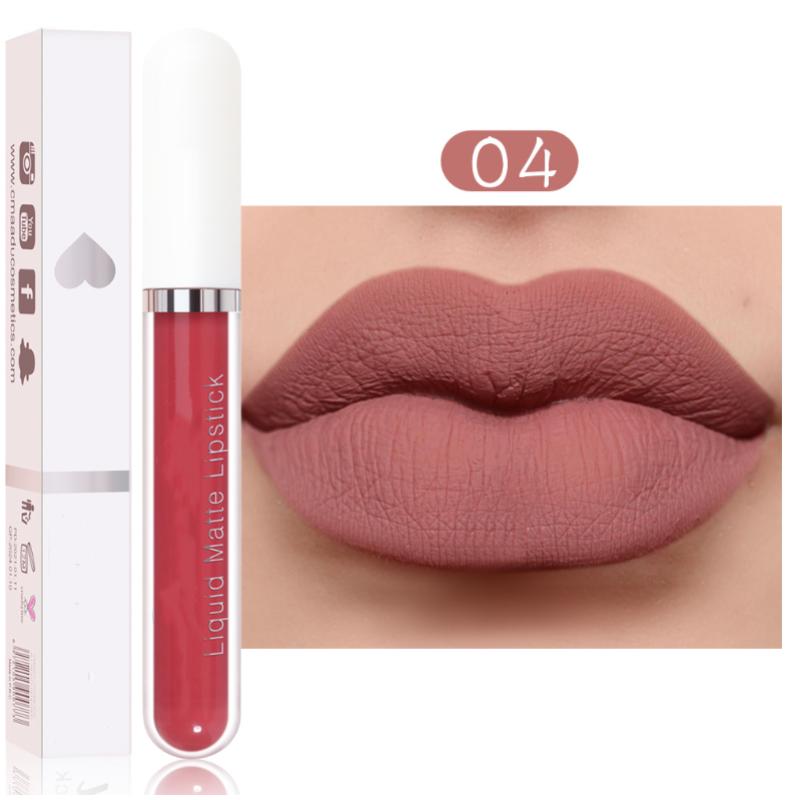 Matte Velvet Lippenstift Lipgloss Langlebig Nicht abfärbend Rot Sexy Wasserfest Flüssiger Lippenstift Lippen Make-Up Kosmetik