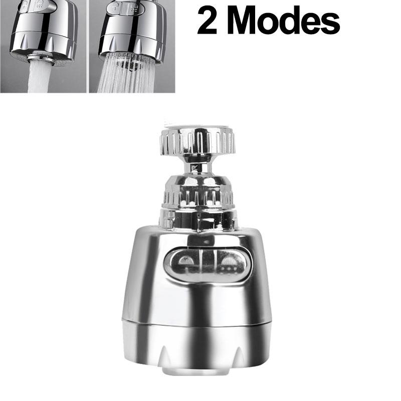 2/3 Modi Universal-Küchenarmatur-Adapter, 360° drehbar, Wasserhahn-Filter-Verlängerung, Küchenhelfer, Spray, wassersparende Wasserhahn-Düse 2 Modes-A
