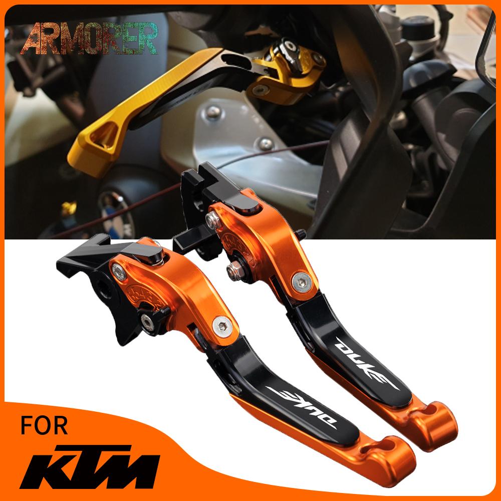 Für KTM DUKE 125 200 390 DUKE125 2014 - DUKE200 2014 - 2016 DUKE390 Motorrad Zubehör Einstellbare Bremsen Kupplung DUKE LOGO Orange1