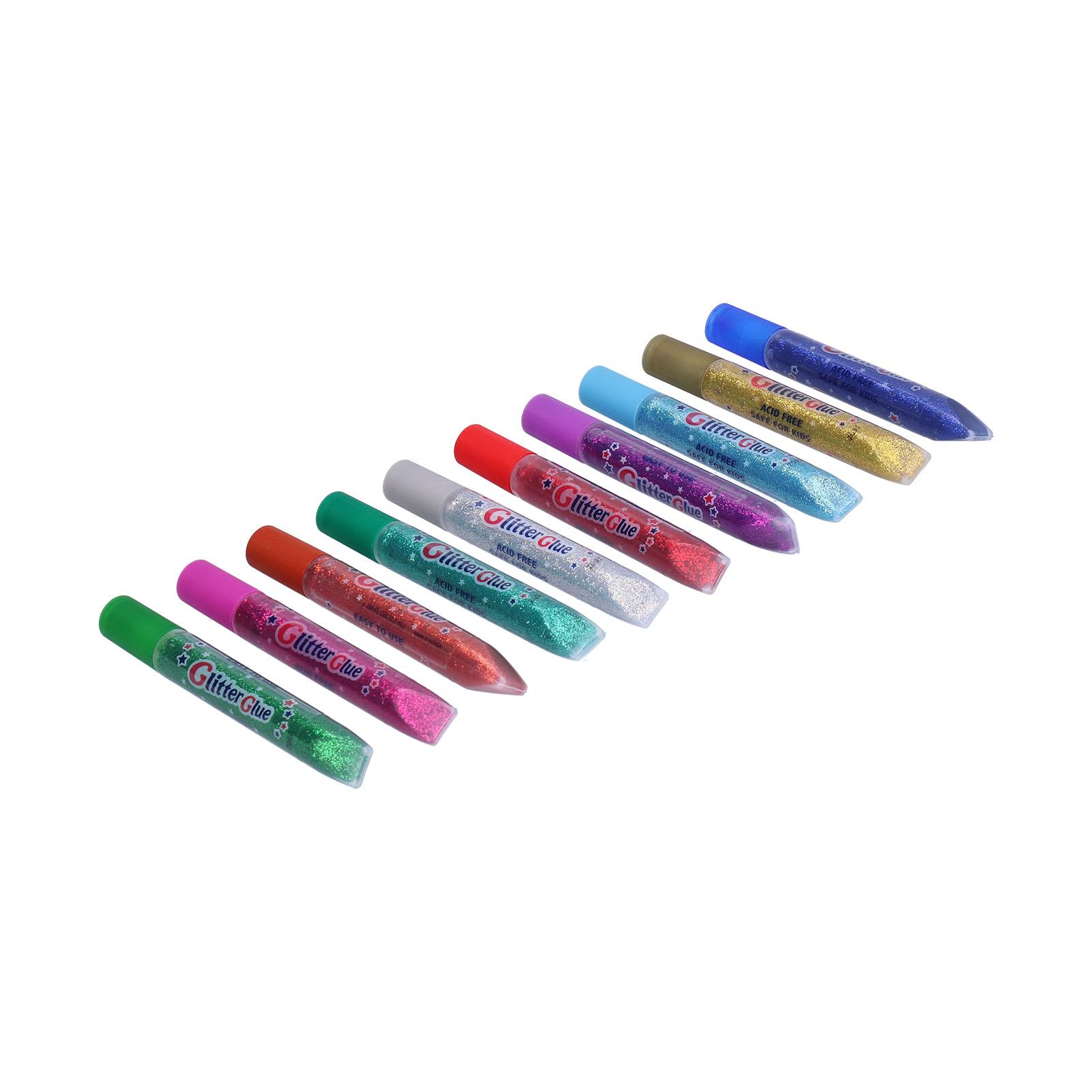 Glitzerkleberstift Auswaschbar Goldpulver Bastelbedarf für Kinder MalenKlassisch 10er-Pack