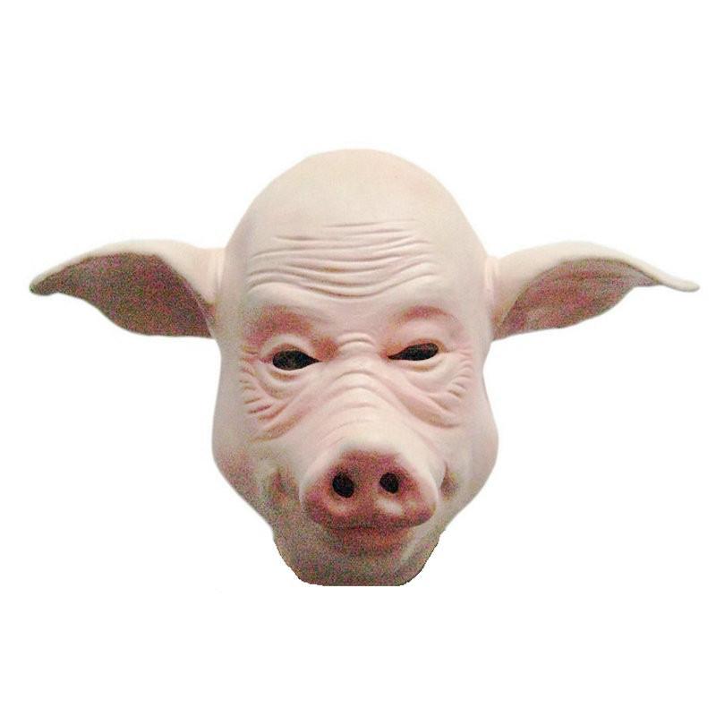 Schweinekopfmaske aus Gummi, Latex, Kostüm, Vollkopfmaske, Halloween-Kostüm
