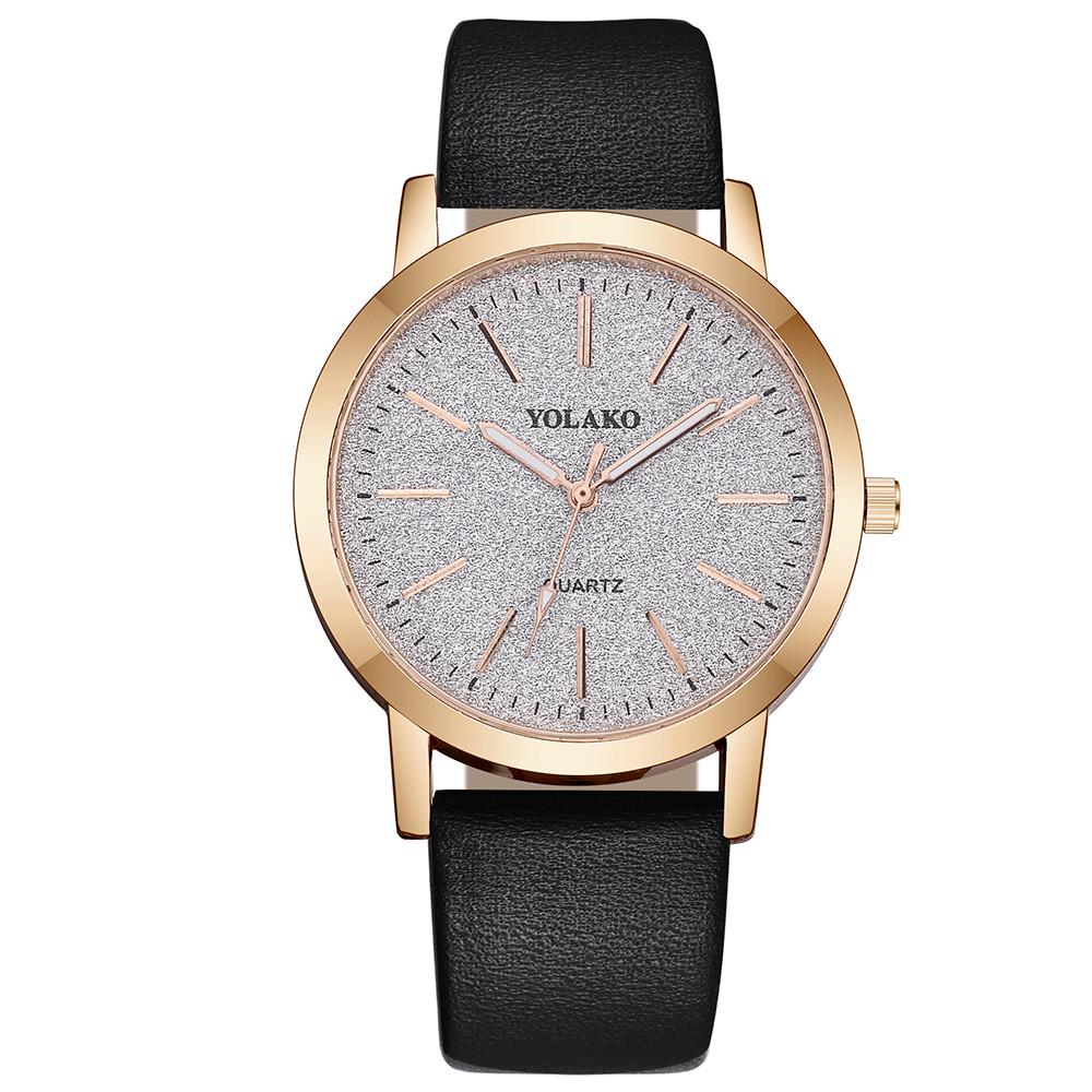 Damenuhren Luxus Mode Damenuhr Lederuhr Damen Weiblich Quarz-Armbanduhren Montre Femme gray