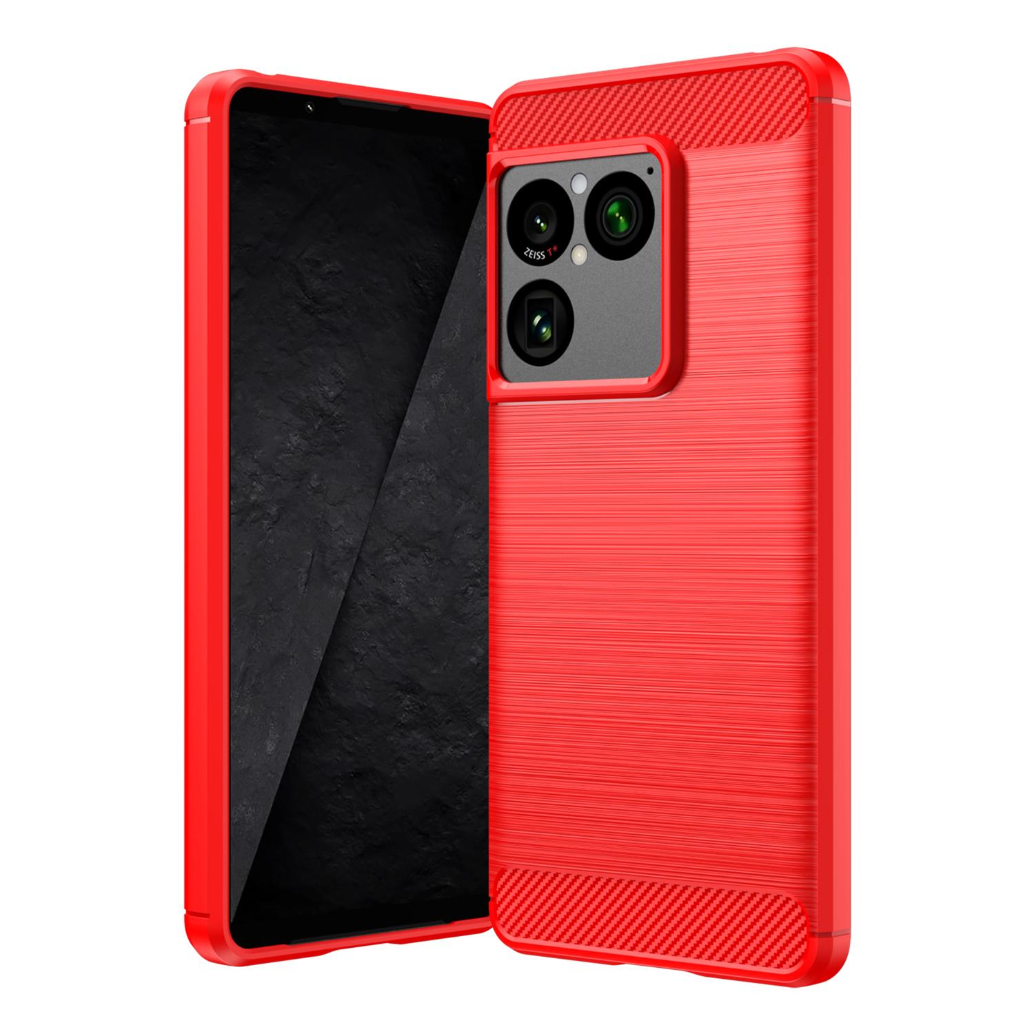 Für Sony Xperia 1 VIII Hülle Sony Xperia 1 VIII Cover Funda Coque Weiches Silikon Stoßfestes TPU Handy Stoßfänger Sony Xperia 1 VIII Sony Xperia 1 VIII rot
