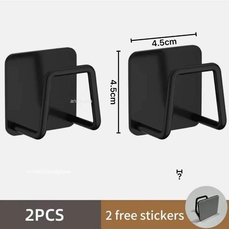 2 stücke Edelstahl Küche Spüle Schwamm Halter Fach Abtropffläche Rack Selbst Klebe Haken Spüle Lagerung Halter Küche Zubehör