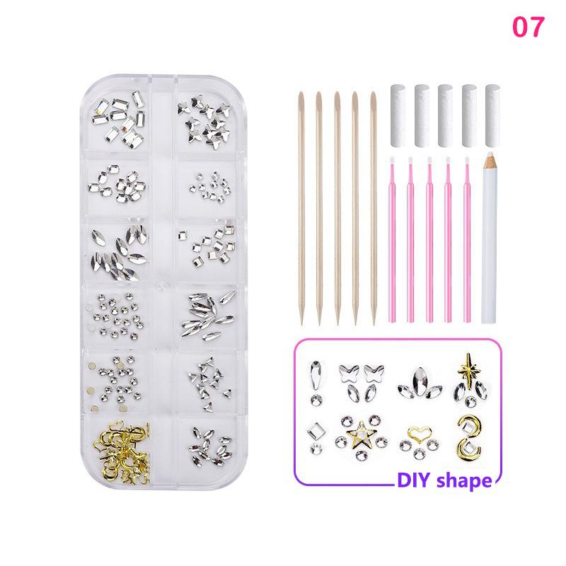 Professionelles Zahn-Edelstein-Set, DIY-Schmuckset mit Pferdeaugen-Kristallen, Zahn-Edelstein-Set, Zahn-Edelsteine für Zähne, Zahnschmuck-Starter white