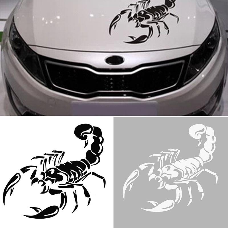 30 cm coole 3D-Skorpion-Autoaufkleber, Auto-Styling-Aufkleber für Autos, Dekoration, DIY weiß