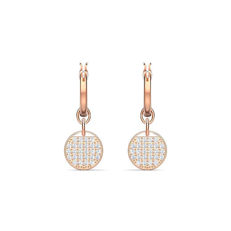 Swarovski Mini Ohrstecker Ingwer Kristall Ohrringe Damen Ohrringe Weiß Roségold 5567528 Box+Shopping Bag (Random Color)
