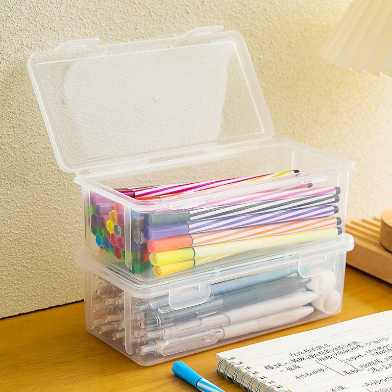 Stift lagerung box, transparent lagerung box, markierung stift, skizze stift, zeichen stift, farbe bleistift fall, student schreibwaren 30 pieces