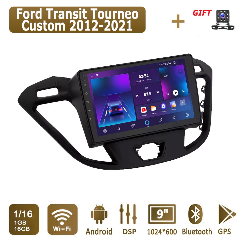 Android Carplay Autoradio für Ford Transit Tourneo Custom 2012-2021 Multimedia-Player Head Unit Stereo GPS Navigation BT WIFI 2 + 32GB 1+16GB