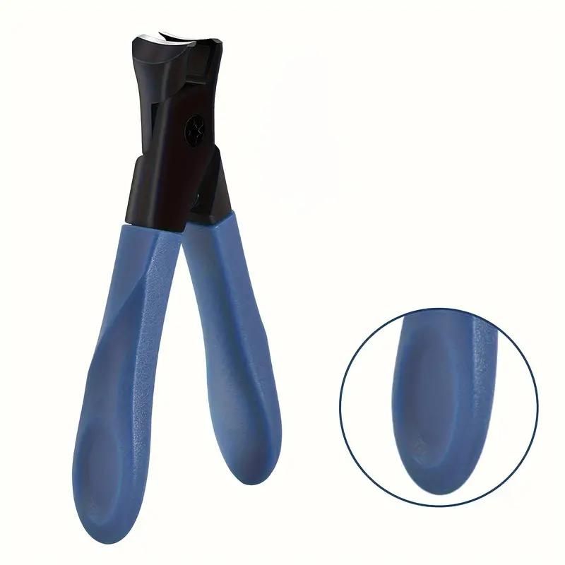 1 Stück Nagelknipser für dicke Nägel, Maniküre-Fingernagelschneider, dicke Nägel, Pediküre-Werkzeuge, große Öffnung, spritzwassergeschützter Nagelknipser 1PCS blau