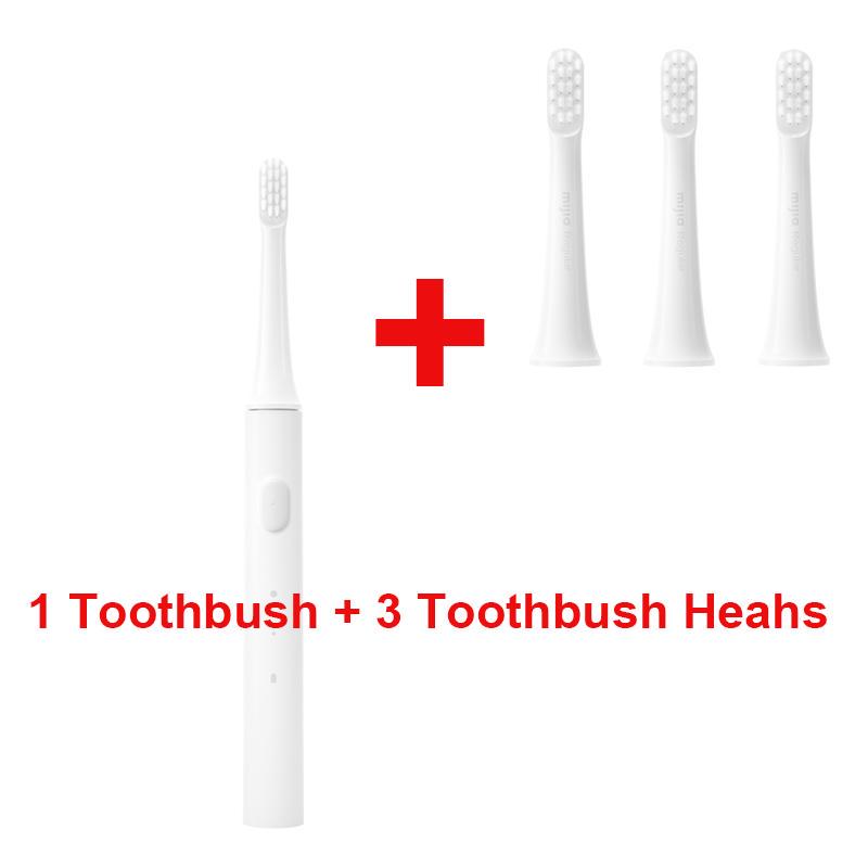 Xiaomi Mijia T100 Mi Smart Elektrische Zahnbürste 46g 2 Geschwindigkeit Sonic Whitening Oral Care Zone Zahnpflege Zahnbürste Toothbrush + Heads weiß