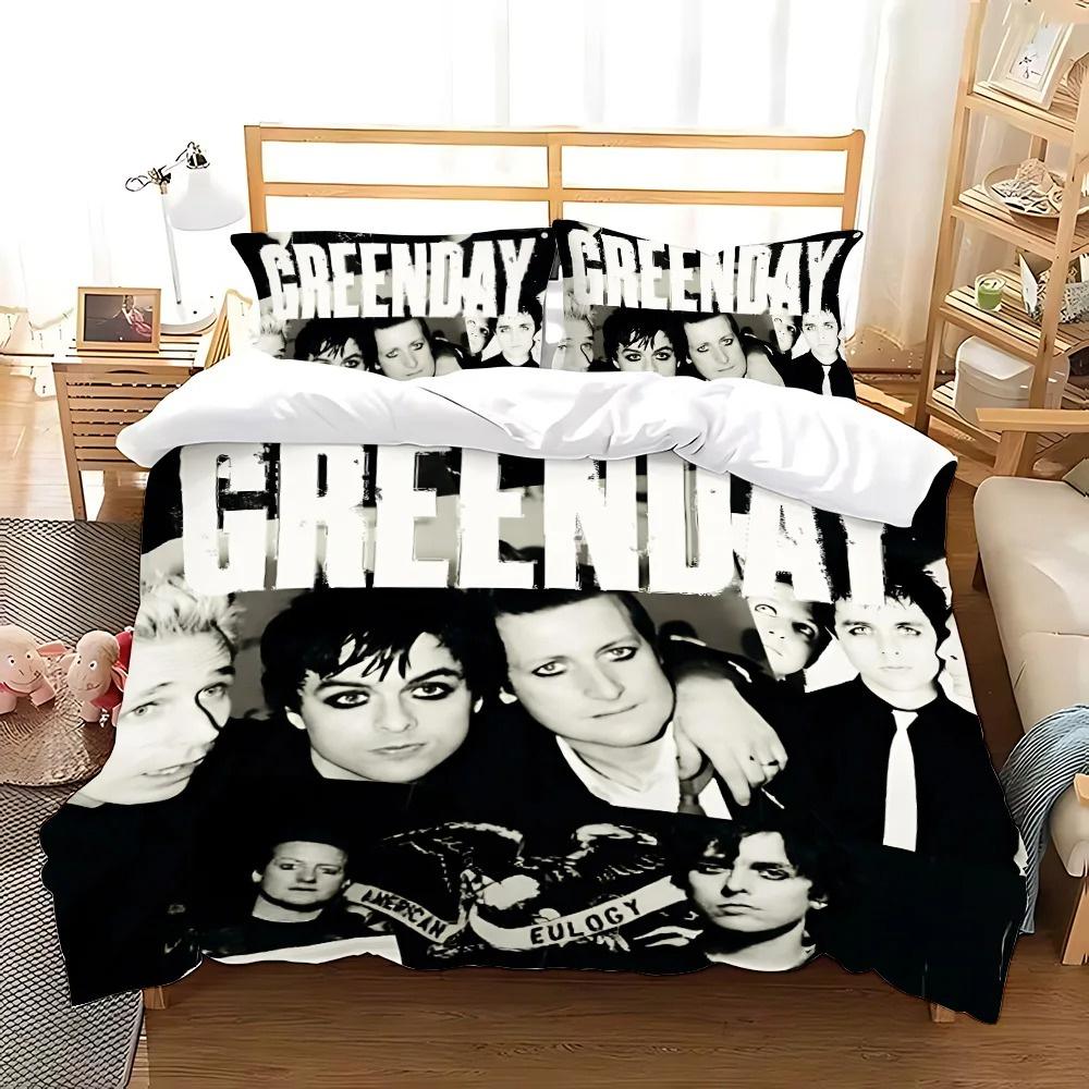 Green Day American Idiot Bettwäsche Kollektion Einzelbett Twin Bett Vollbett Queen Size Bett King Size Bett Kollektion Schlafzimmer für Erwachsene Kinder Bettbezug Kollektionen Mit Bettwäsche 210X210cm-3pcs