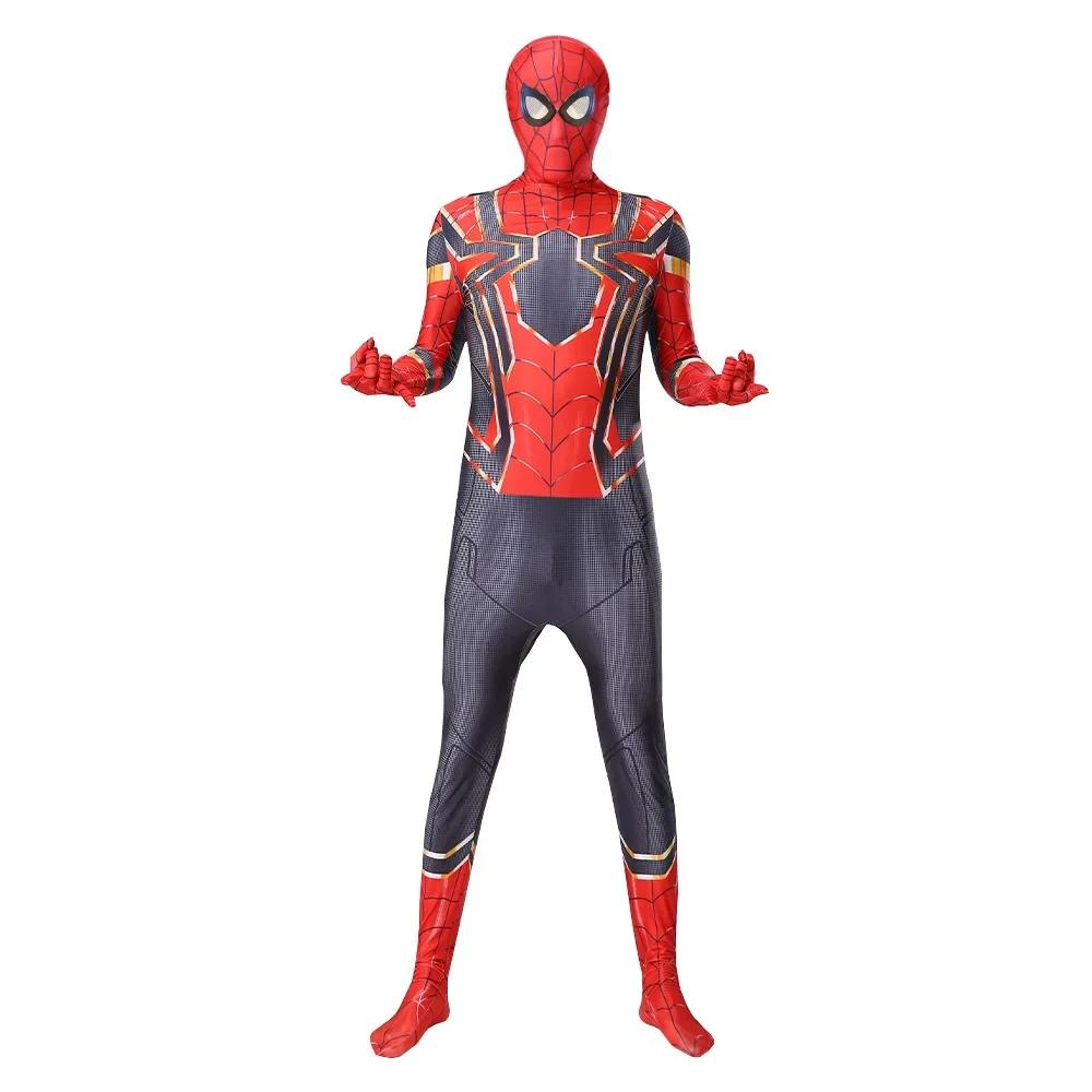 Kinderkostüme Superheld Miles Spider-Man Cosplay Jumpsuit Bodysuit Zentai Werfer Halloween Kostüme für Kinder Erwachsene 170 gray