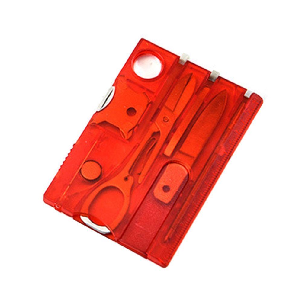 Sets Outdoor Camping Werkzeug 12 In 1 Tasche Kreditkarte Multi Tool Karte Karte Multi Tool EDC Werkzeug Ausrüstung rot