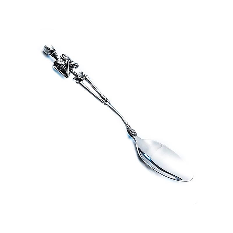 Edelstahl-Skelett-Essgabel-Löffel Halloween-Geschirrset Totenkopf-Besteck Party-Totenkopf-Geschirr-Sets Besteck Geschirr