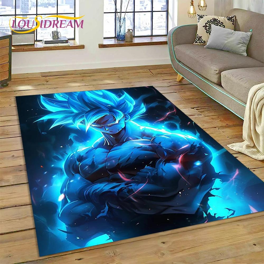 Anime 3D D-Dragon-Ball Japan Cartoon-Teppich für Wohnzimmer, Schlafzimmer, Dekoration, Bodenmatte, rutschfeste Dekoration für Sofa, Fußmatte 70cm x 100cm