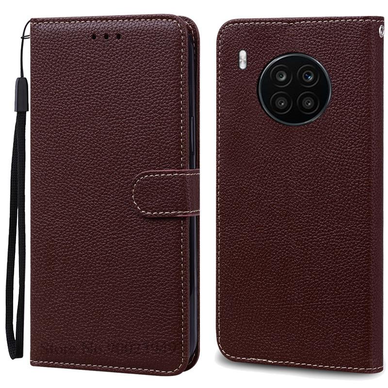 Für Honor 50 Lite Hülle NTN-L22 NTN-LX1 NTN-LX3 Brieftasche Leder Buch Klapphülle Für Huawei Honor 50 Lite Hülle Handyhülle Fundas For Honor 50 Lite kaffeebraun