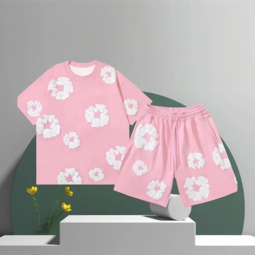 Hit Lässiges und Modisches Herren-Set Tägliches Blumenmuster Polyester Herrenbekleidung S