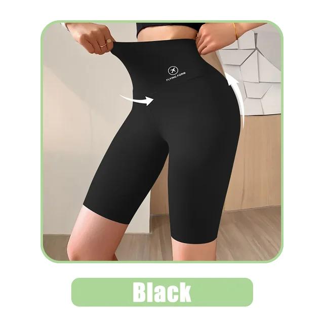 Damen Shorts Sport Shorts für Damen Neue Radfahren Jogging Fitness Hohe Taille Push Up Gym Shorts Leggings Yoga Kleidung M schwarz