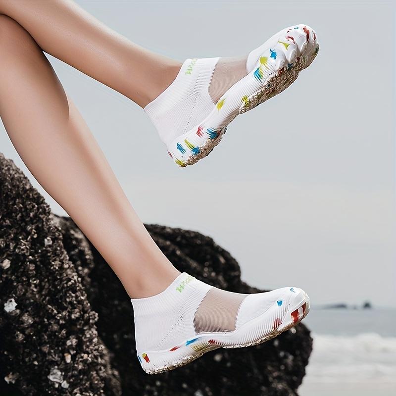 Outdoor-Schuhe für Damen und Herren, Schnelltrocknende Wasserschuhe, Rutschfeste Schwimmschuhe, Barfußschuhe, A… Mehr 37 white