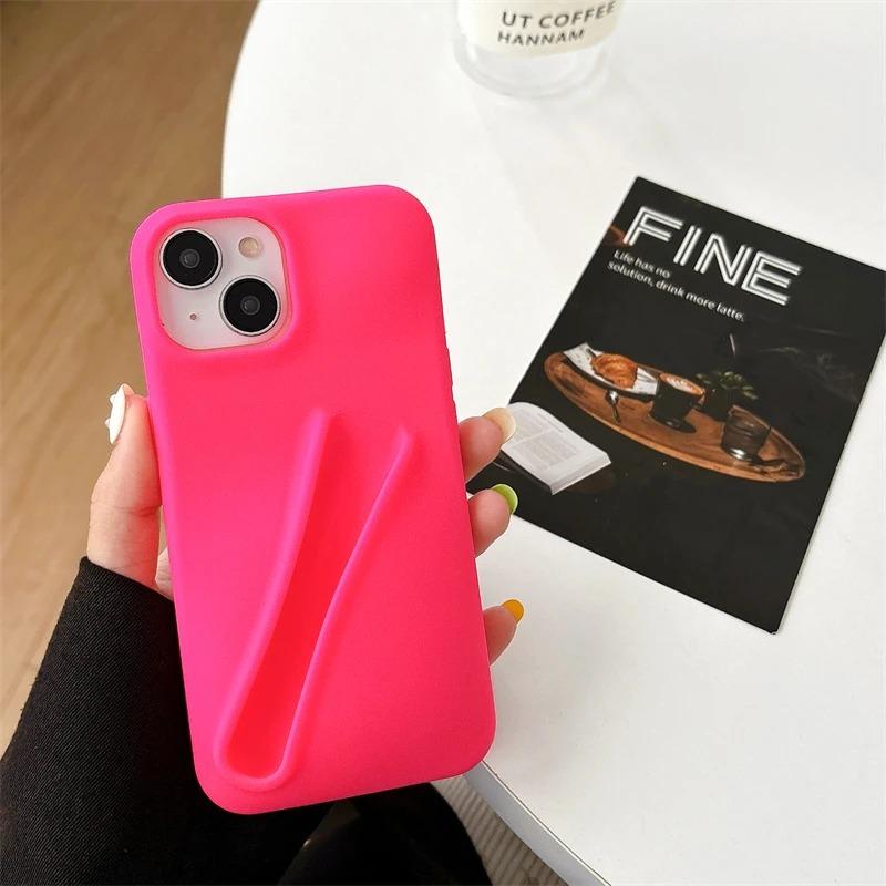 Lippenstift-Make-up, weiche Silikon-Telefonhülle für iPhone 14 15 Pro Max X Xs XR 11 13 12 Mini 6 7 8 Plus SE, tragbare Lipgloss-Abdeckung iPhone 6 Plus/6S Plus rot