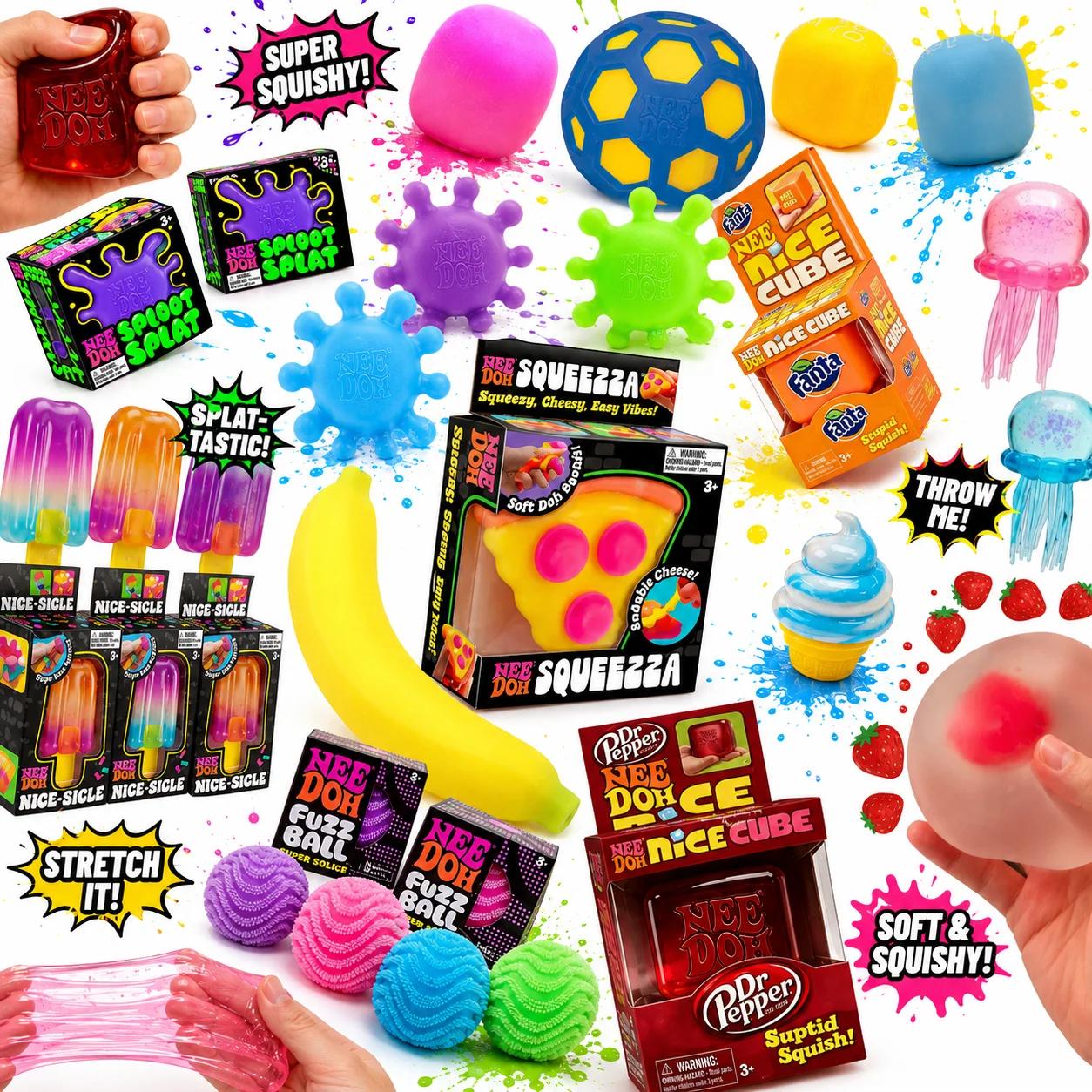 2 Stück gemischte Squishy Fidget Toy Sammlung Super weiche dehnbare Quetschspielzeuge Sensorische Stressbewältigung Partygeschenk Geschenkset