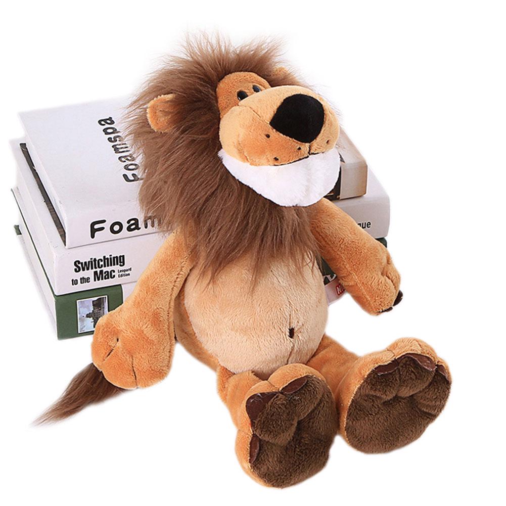 Puntos Kinder-Cartoon-Löwe-Wildtier, weiches Plüsch-Puppenspielzeug, Geschenk, Sofa-Bett-Dekoration one size