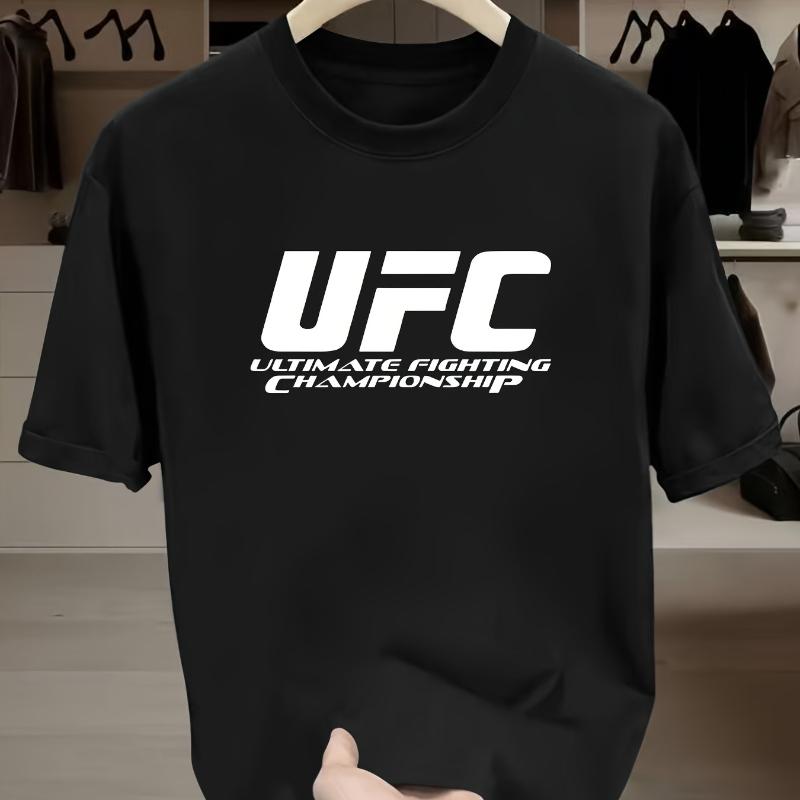 UFC Ultimate Fighting Championship T-Shirt, Weich, Atmungsaktiv & Farbecht, Klassische Passform für tägliche Freizeitkleidung L schwarz
