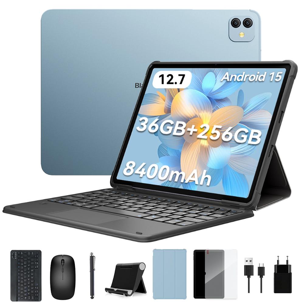 Blackview LINK 8 12,7 Zoll Tablet Android 15 12 GB RAM 256 GB Speicher, Großes Display Widevide L1, Octa-Core G100, 8400 mAh, 5G WiFi, 4G LTE, 18W 12GB+256GB blau