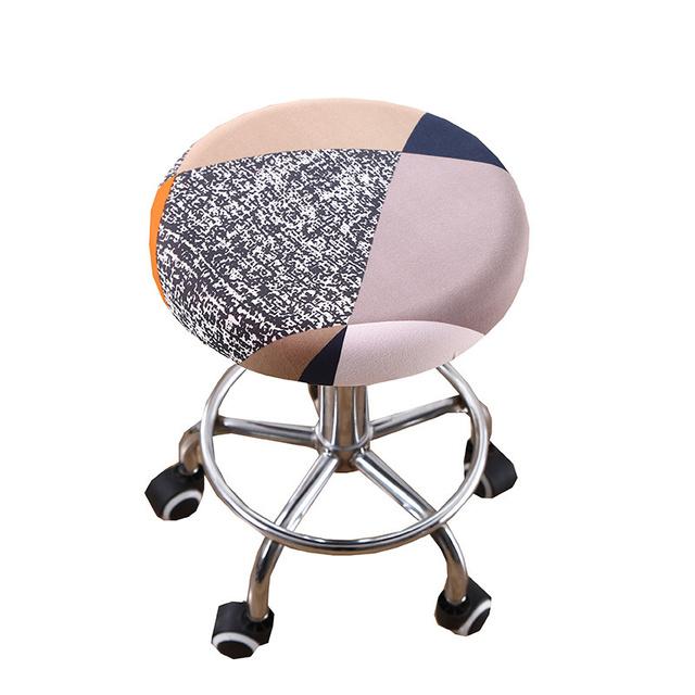 Elastische Barhocker-Bezüge, runder Stuhlbezug, schmutzabweisende Sitzbezüge, Barhocker-Stretch-Polyester-Stuhlbezug, Schutzkissen 1 Pc (22-33cm) gray