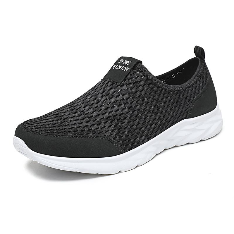 Sommer Mesh Atmungsaktive Männer Schuhe Licht Sport Paar Schuhe Männer Casual Schuhe Große Größe 49 Turnschuhe Männer 48 weiß/schwarz