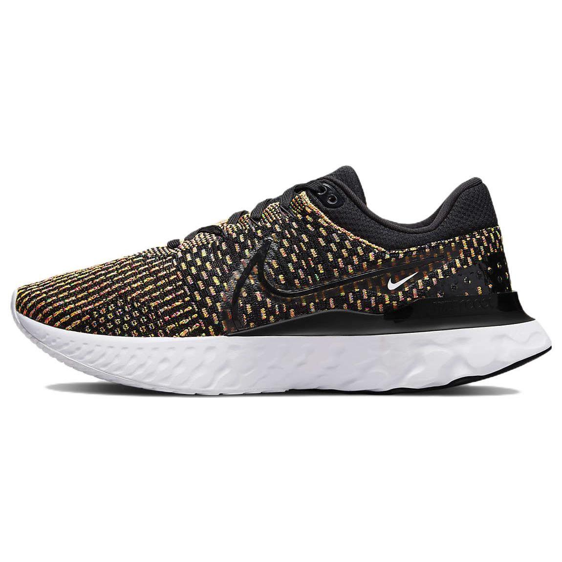 Nike React Infinity Run Flyknit 3 Schwarz Multi Herren Sneaker Mehrfarbig Weiß Blue-Glow DH5392-002 39