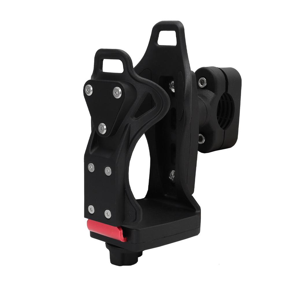 Motorrad ATV Tasse Halter Universal Wasser Flasche Halter mit Metall Klemme, Verbesserte Trinken Halter für 0 schwarz rot