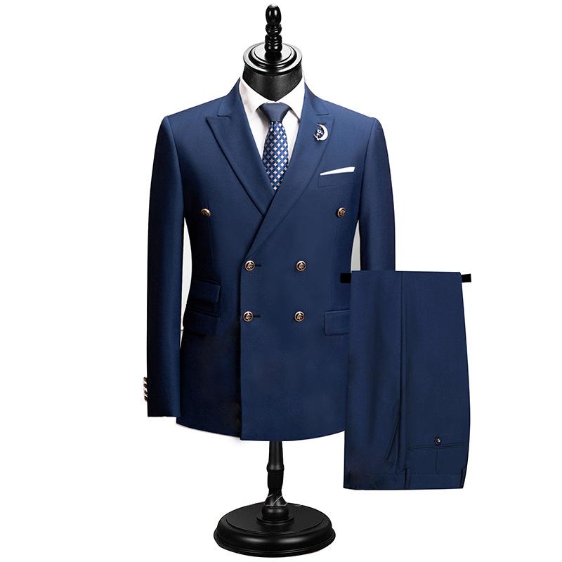 Herrenanzug Slim Fit Formal Business Arbeitskleidung Anzüge 2-teiliges Set (Jacke+Hose) XXXL