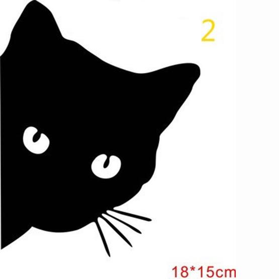 Katze Gesicht späht Auto Aufkleber Aufkleber Haustier Katze Motorrad dekorative Aufkleber Auto Fenster Aufkleber 1 Stk 2