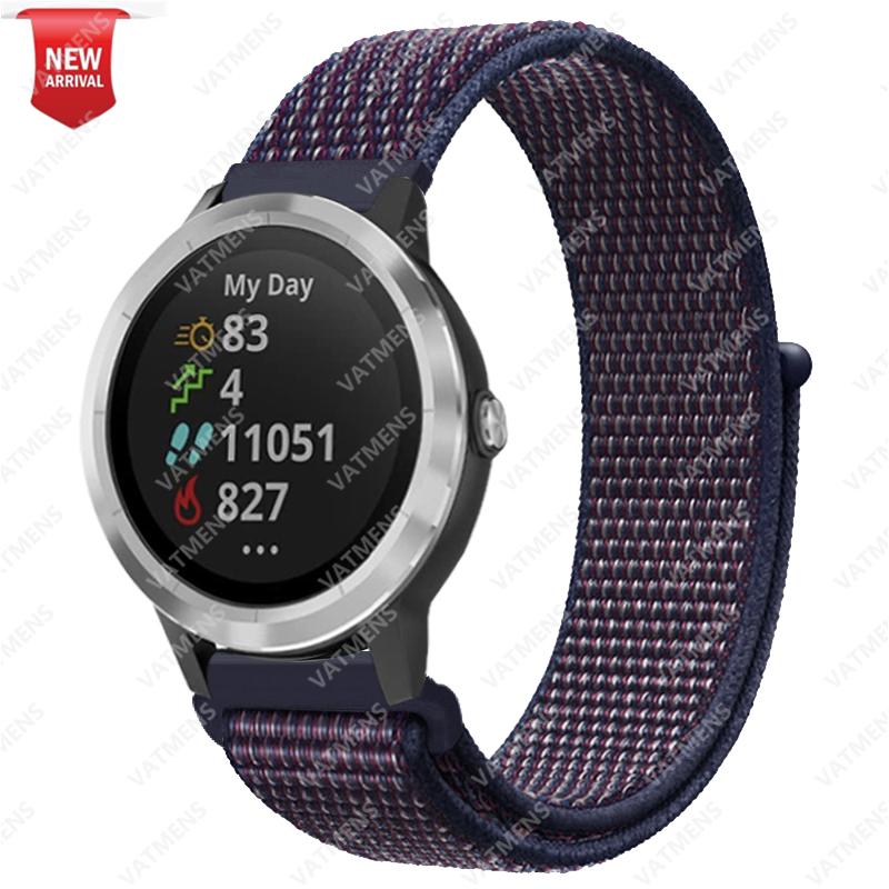 20mm 22mm Nylonarmband für Garmin Venu SQ 2 2s Forerunner 645 Smartwatch-Armband Armband Garmin Vivoactive 3 4 Armband 20mm indigo