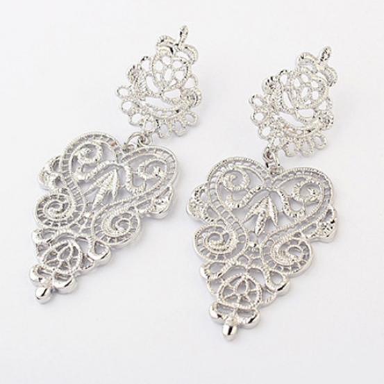 Vintage Damen Bohemian Hollow Design Lange Tropfen Ohrhänger Piercing Schmuck