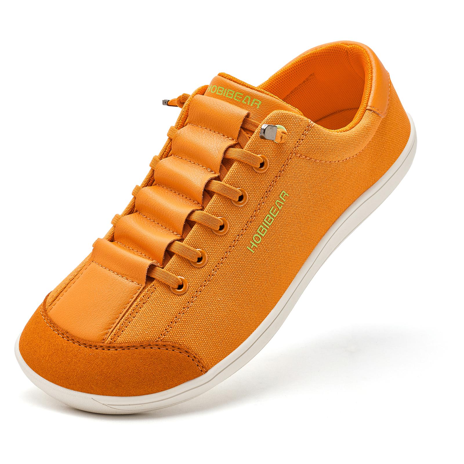 HOBIBEAR Weite Zehenpartie Barfußschuhe für Unisex Minimalistische Kunstleder-Sneaker Leichte Verstellbare Slip-On Laufschuhe 45