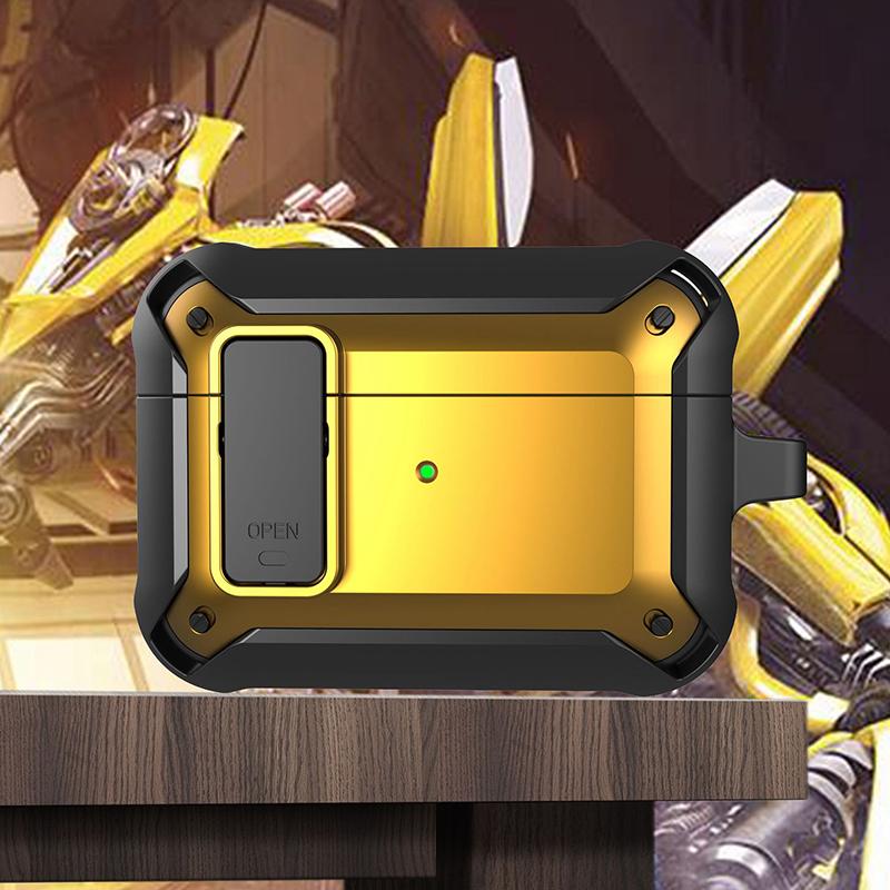 Schalterabdeckung für Airpods Pro Hülle TPU PC Schutzhülle für Apple AirPods 3 2 Hülle Zubehör Drahtloser Kopfhörer mit Schlüsselanhänger For Airpods 3 (2021) gelb