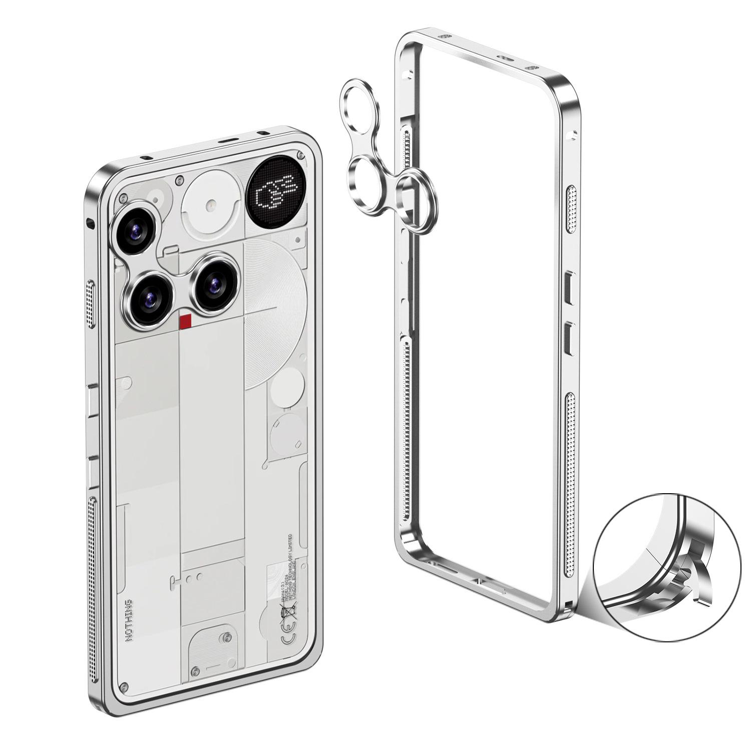 Metallschließe Stoßfeste Wärmeableitende Hülle für Nothing Phone 3 mit Objektivschutz Nothing Phone 3a Pro