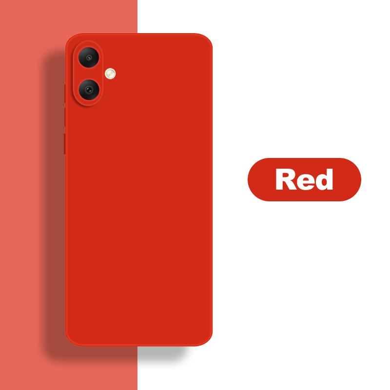 Für Samsung Galaxy A07 Hülle Samsung A07 Hülle Weiches Flüssigsilikon Robuster Bumper Schutzhüllen für Samsung A07 Funda For Samsung A07 rot